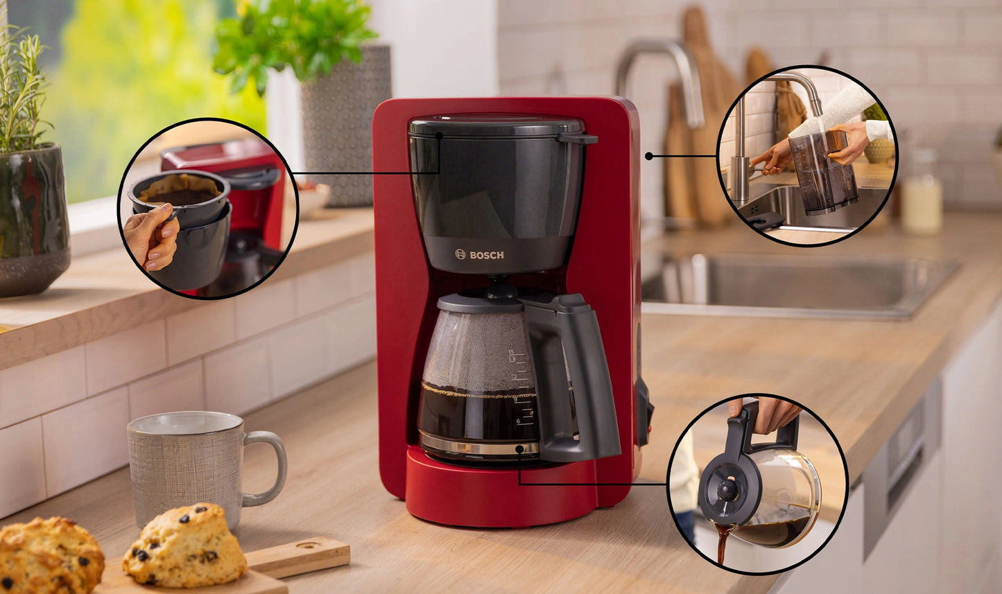 Filter coffee maker, red